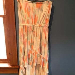 Strapless High Low Beach Dress